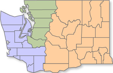 The office of drinking water is broken into three regions.