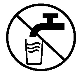 Don't drink the water faucet and glass.