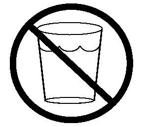 Don't drink the glass of water.