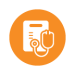 Orange sticker for medical evaluations