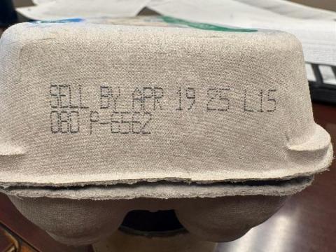Food Recall Egg Carton